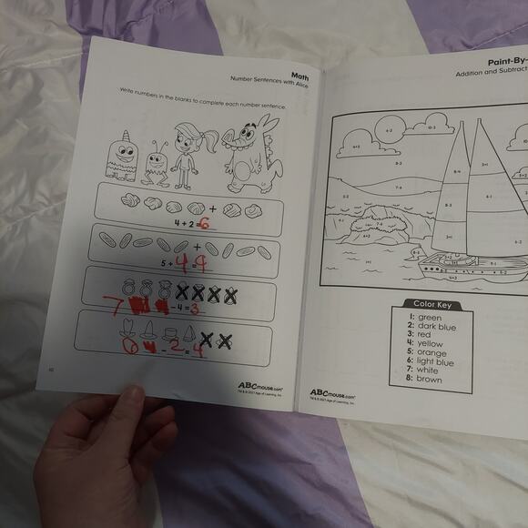 Abc Mouse Workbook Adding And Subtracting Kindergarten Workbook - Picture 7 of 8